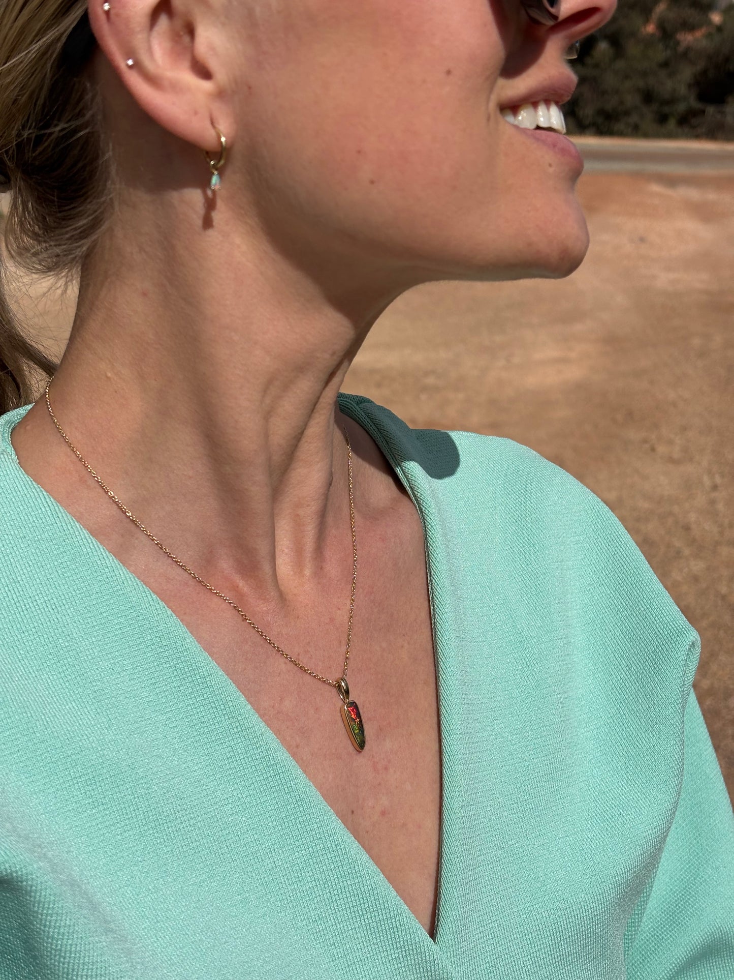 Molten Earth Pendant - 9k