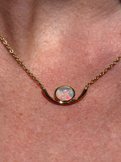 Pink Oasis Necklace - 9k gold