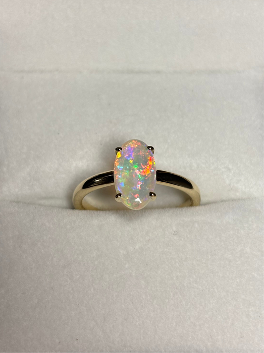 Twinkleverse Opal Ring- 9k gold, size 7.75, P