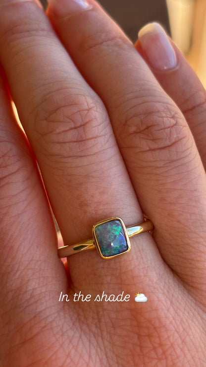 Aqua Prism Ring - 9k Size 6.75, N