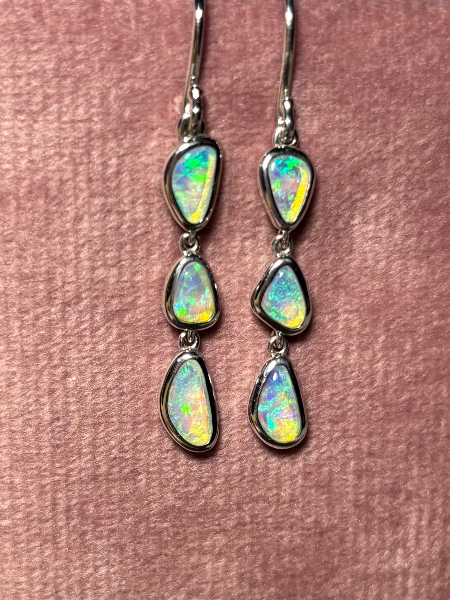 Missmatch Opal Dangles -  Sterling Silver