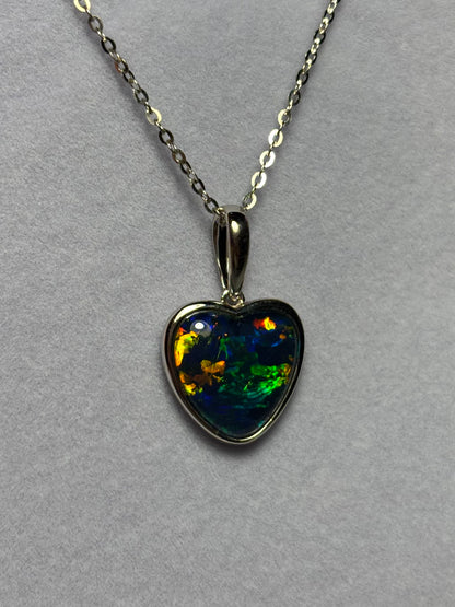 Triplet Heart Pendant - Sterling Silver