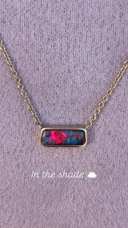 Electric Fire Doublet Necklace - 14k