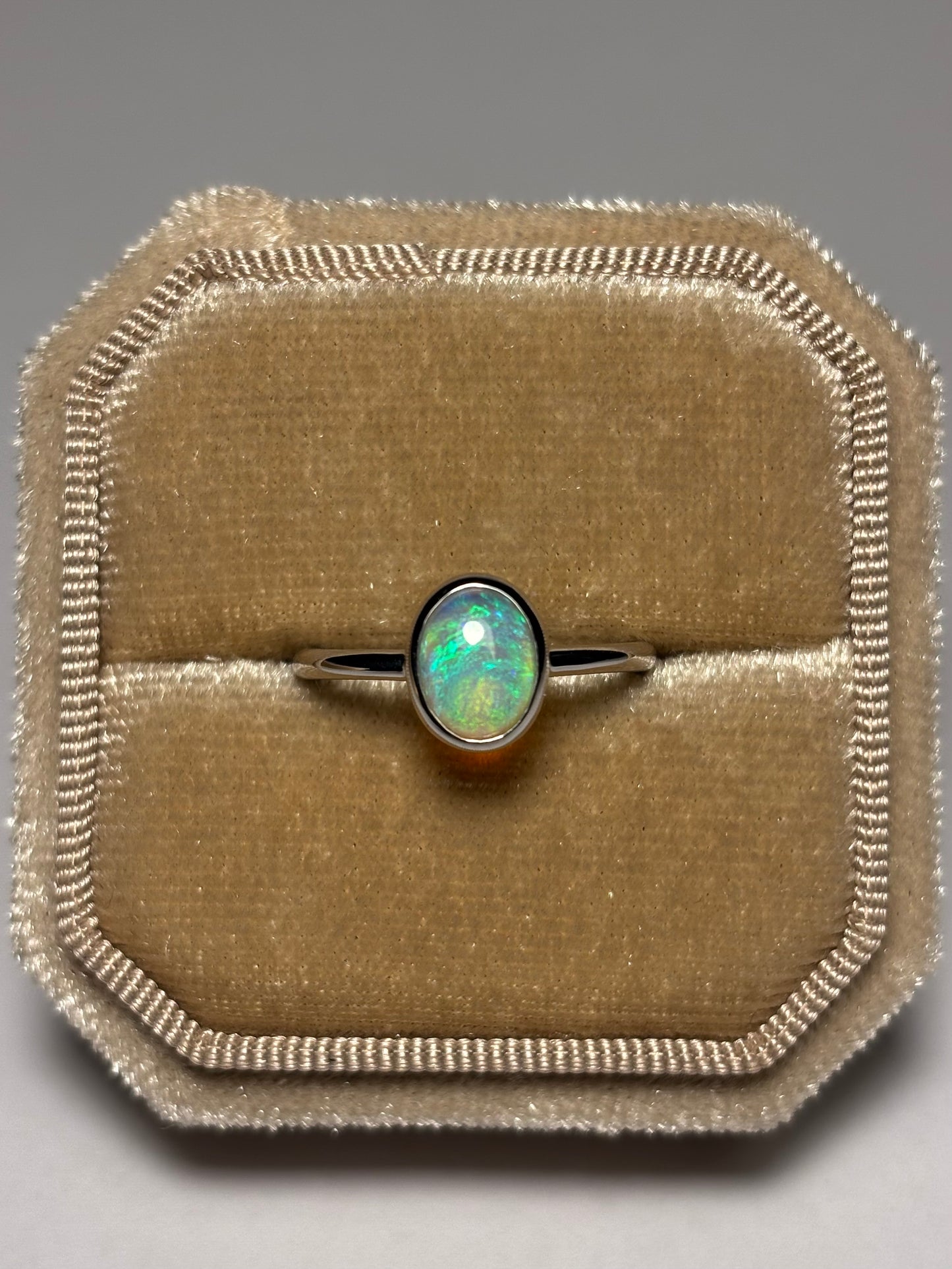 Ocean Swirl Ring - Sterling Silver, size 5, K