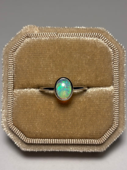 Ocean Swirl Ring - Sterling Silver, size 5, K