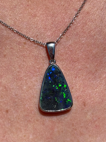 Galactic Boulder Pendant - sterling silver