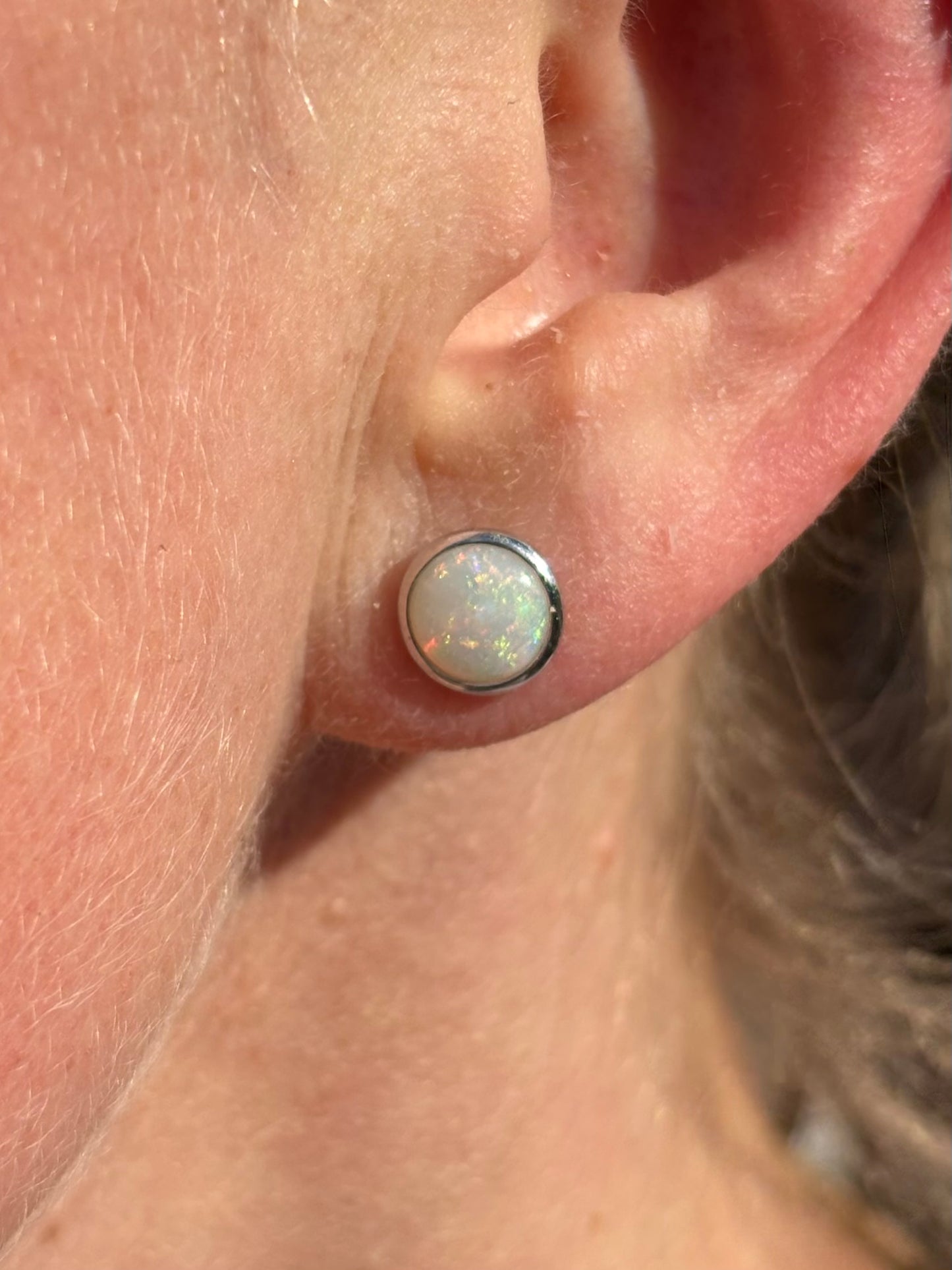 Pearly Pink Earrings -  Sterling Silver