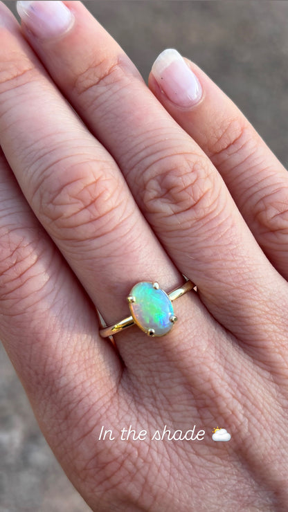 Golden Forest Ring - 14k Size 6.75, N