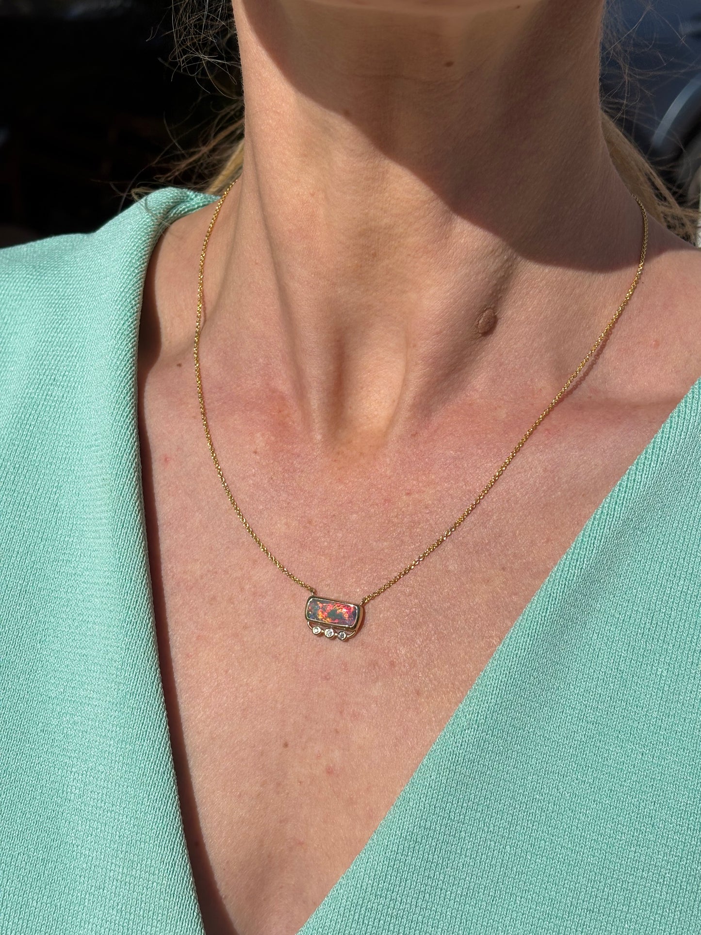Lava Glow Necklace - 14k