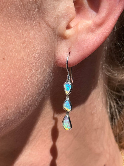 Missmatch Opal Dangles -  Sterling Silver