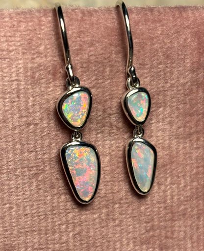 Mismatch Opal Dangles -  Sterling Silver