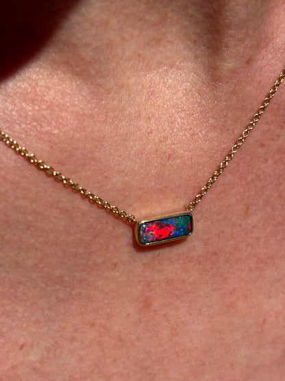 Electric Fire Doublet Necklace - 14k