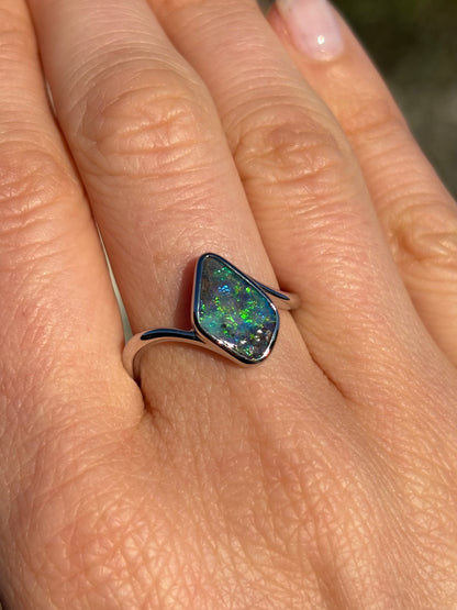 Verdant Garden Ring - Sterling Silver, Size 7, O