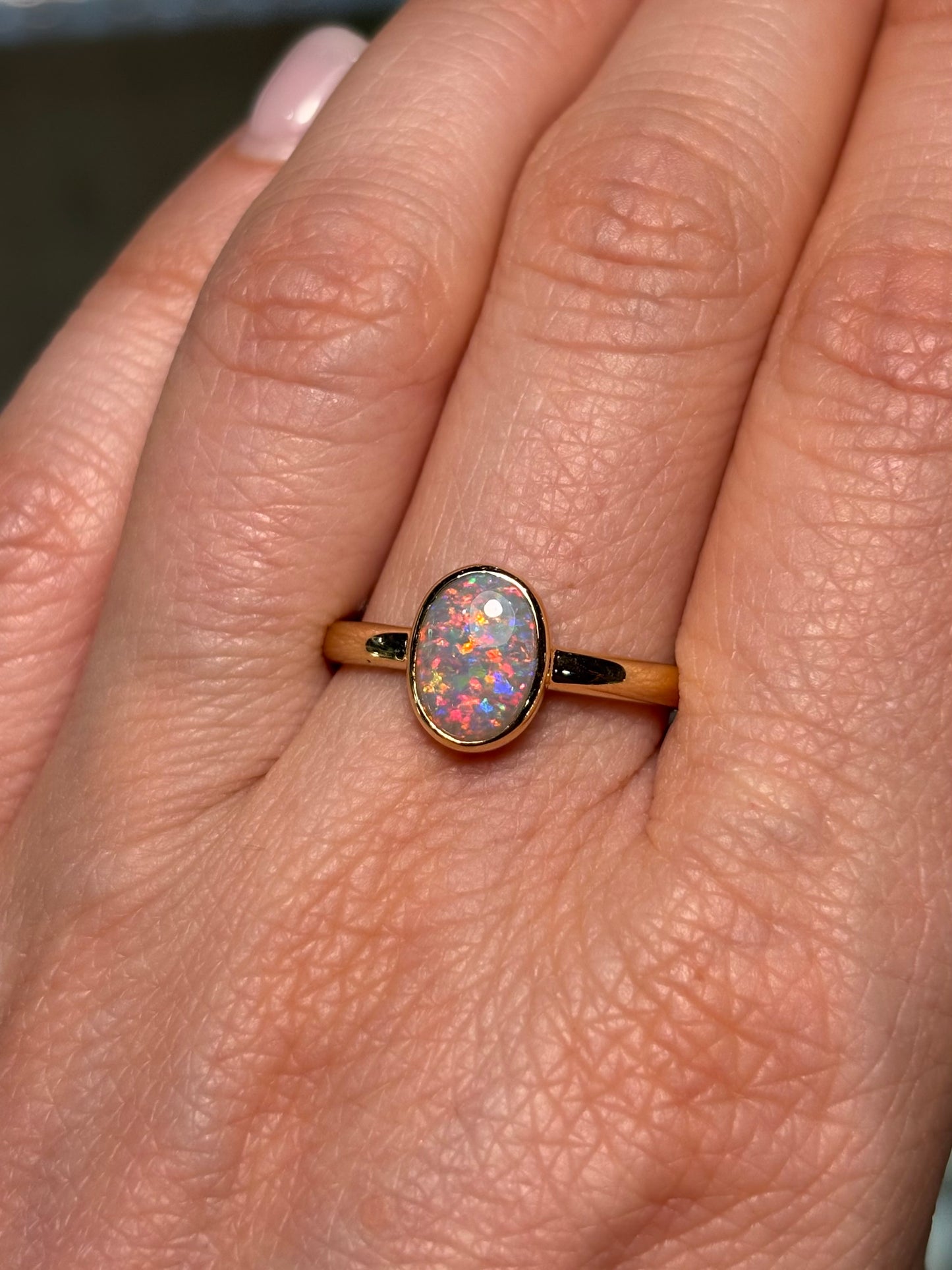 Disco Glitter Ring - 14k, Size 9, R 1/2