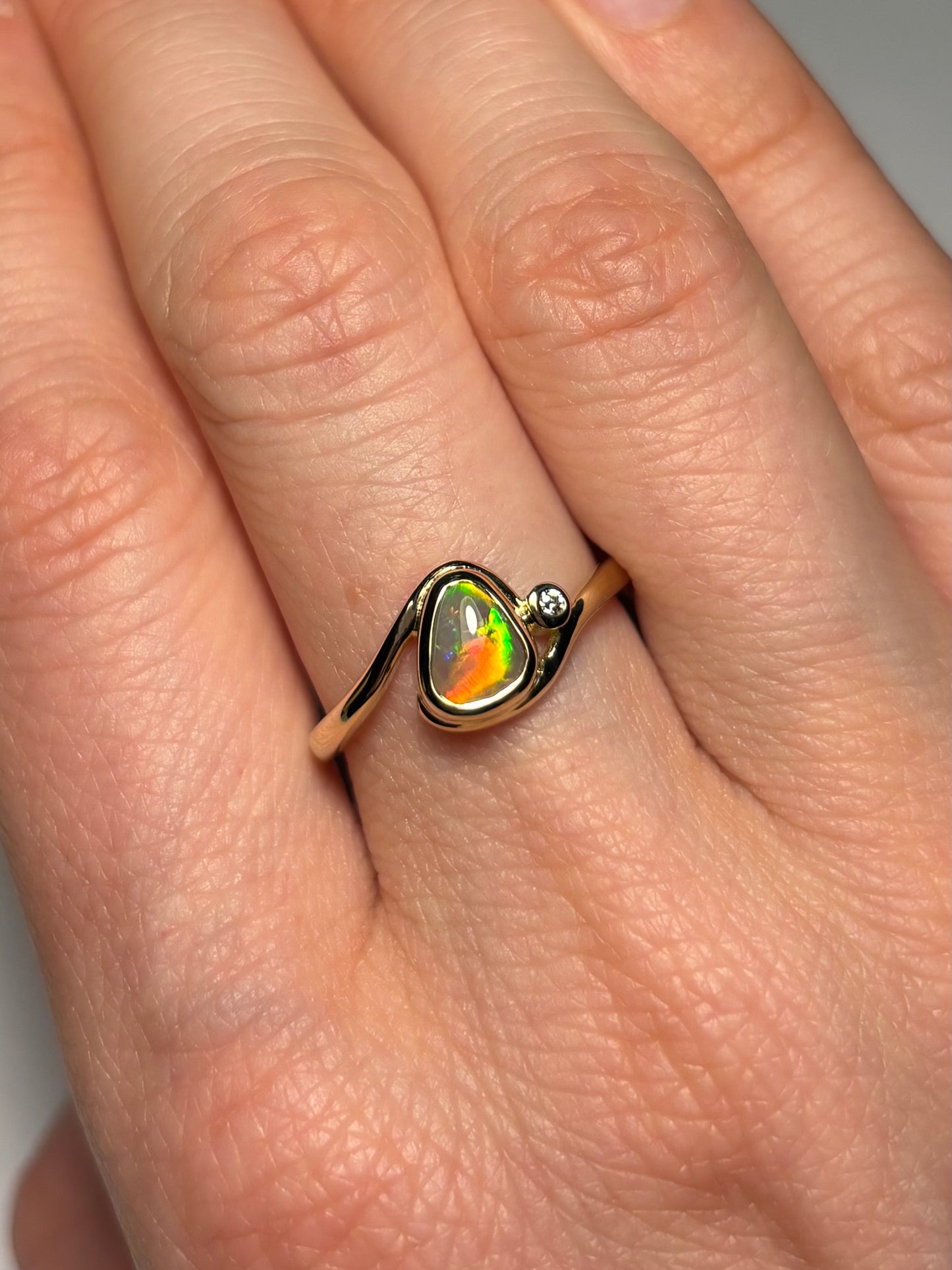 Lightning Ember Ring - 14k Size 6.25, M