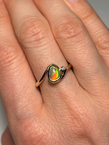 Lightning Ember Ring - 14k Size 6.25, M