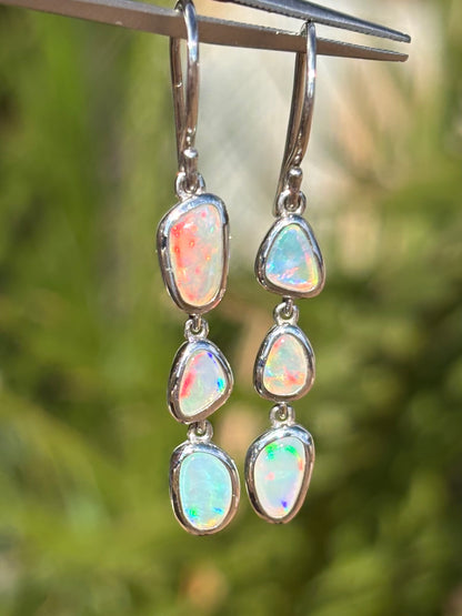 Mismatch Opal Dangles -  Sterling Silver