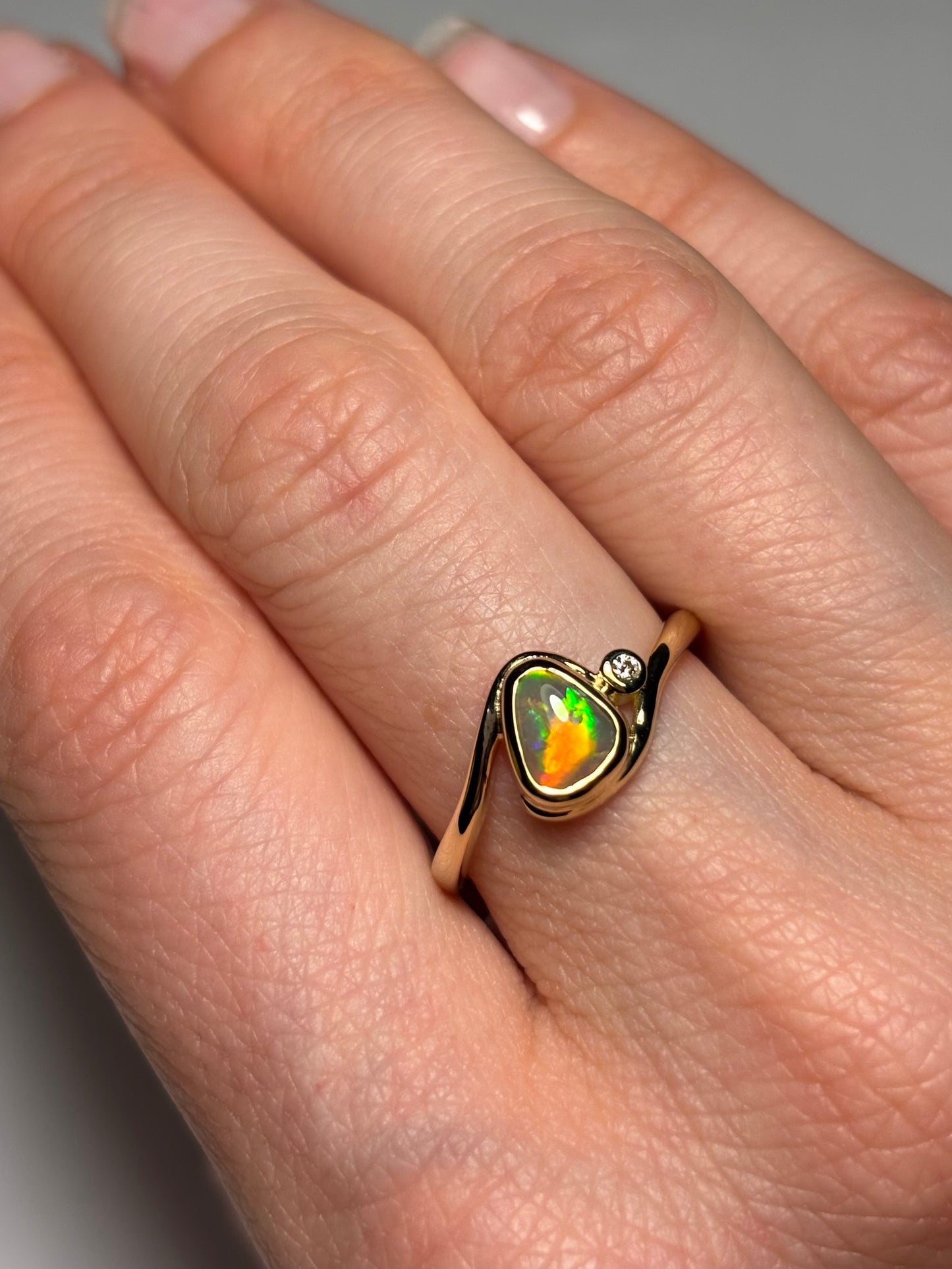Lightning Ember Ring - 14k Size 6.25, M
