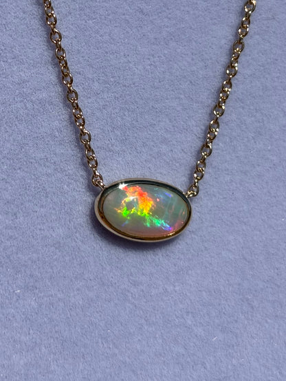 Rolling Rainbow Necklace - 9k