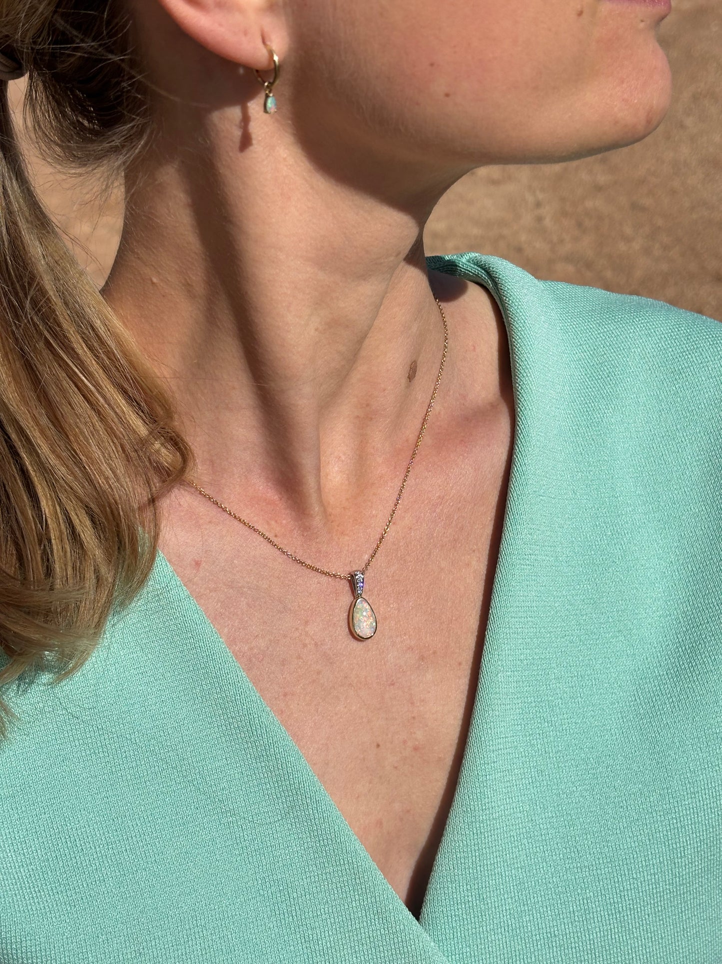 Dreamlight Tear Pendant - 14k