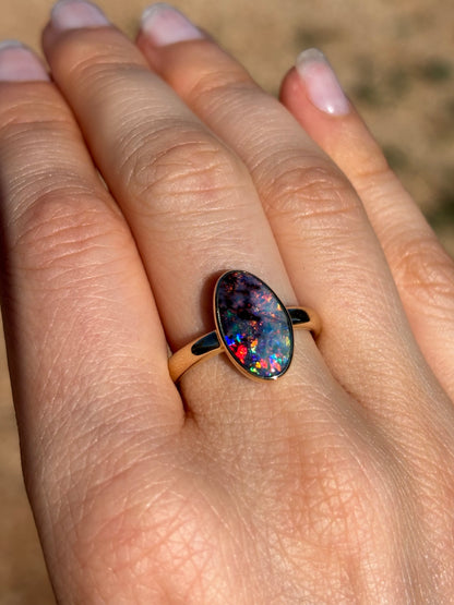 Firestone Ring - 14K Size 8, Q
