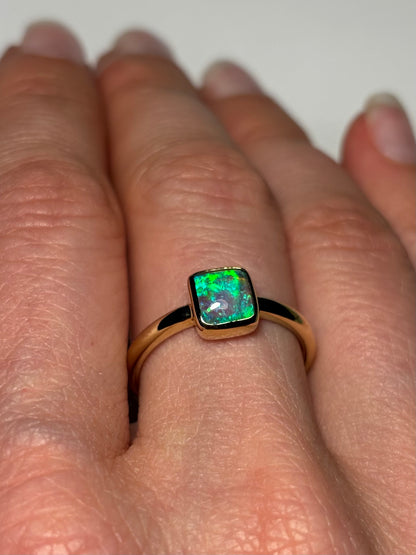 Aqua Prism Ring - 9k Size 6.75, N