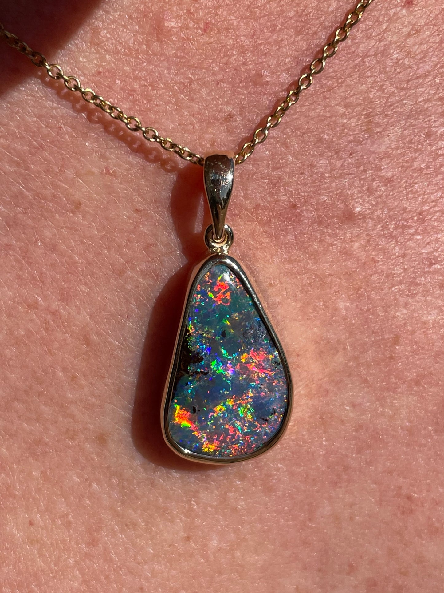 Pink Sky Delight Pendant - 14k Gold