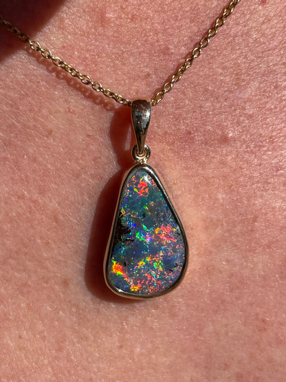 Pink Sky Delight Pendant - 14k Gold