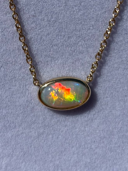 Rolling Rainbow Necklace - 9k