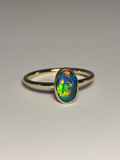 Eclipse Doublet - 9k gold ring, size 5.5, K