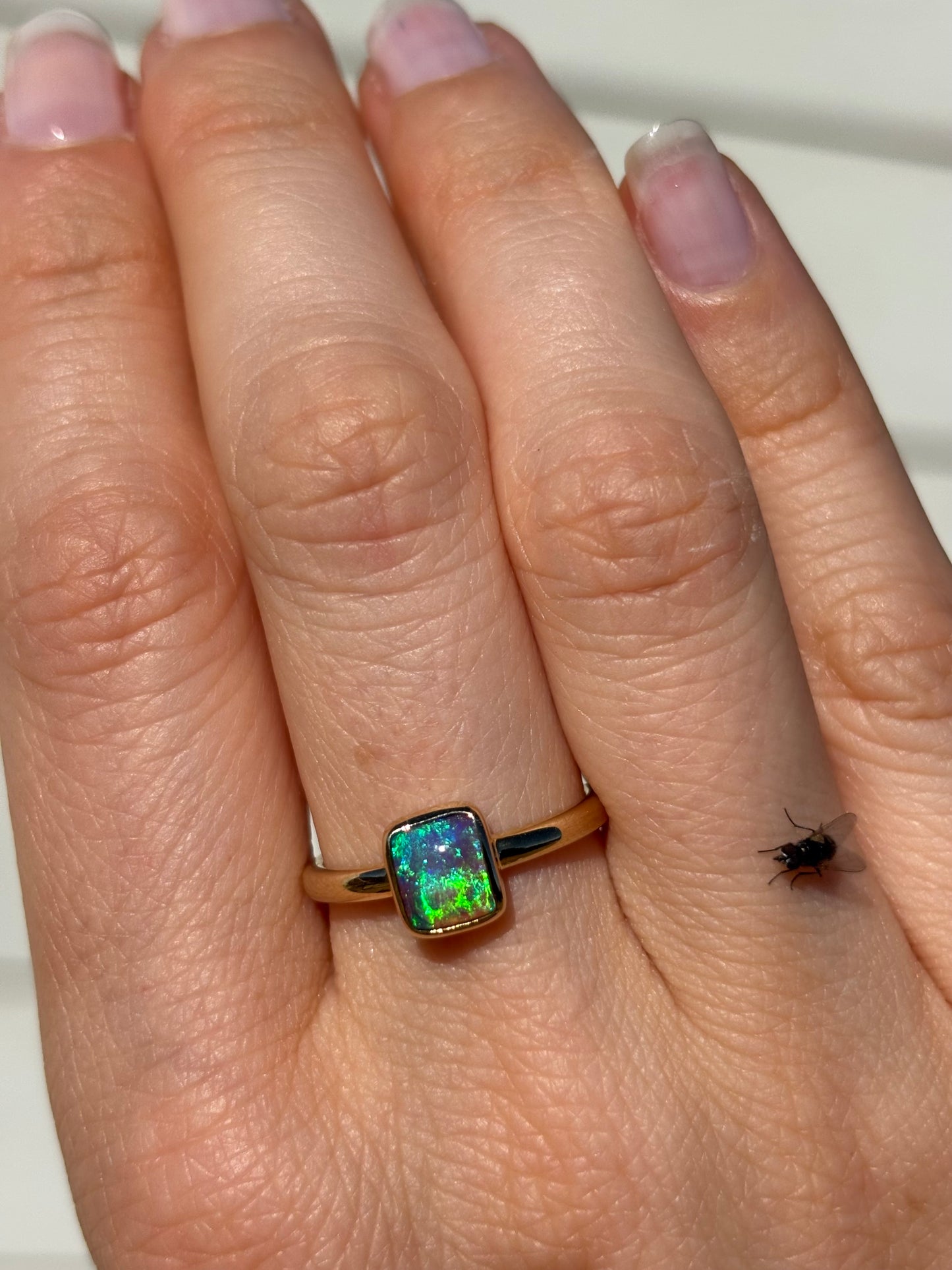 Aqua Prism Ring - 9k Size 6.75, N