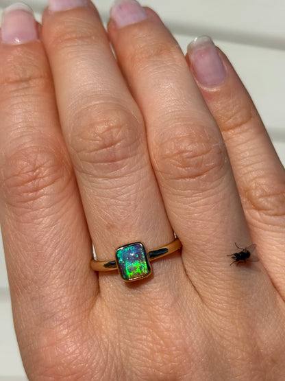 Aqua Prism Ring - 9k Size 6.75, N