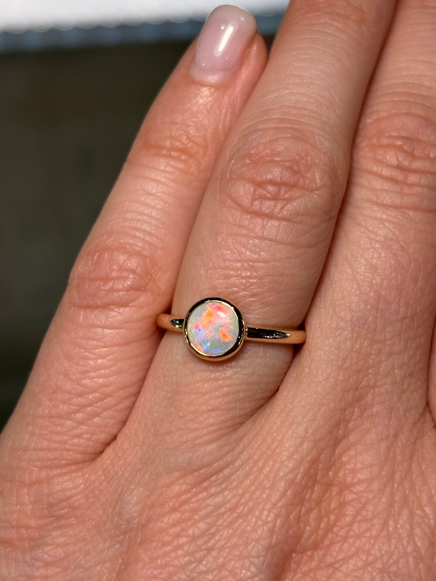 Pink Horizon Ring - 9k, Size 4, H 1/2