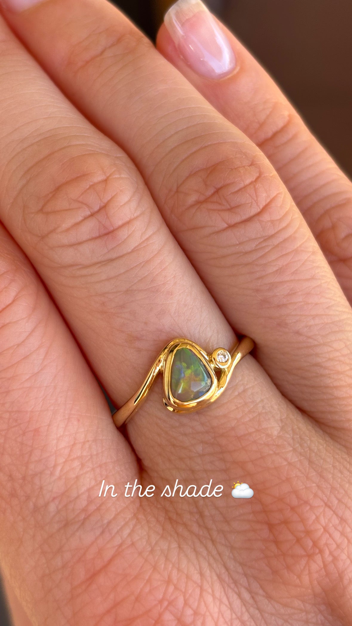 Lightning Ember Ring - 14k Size 6.25, M