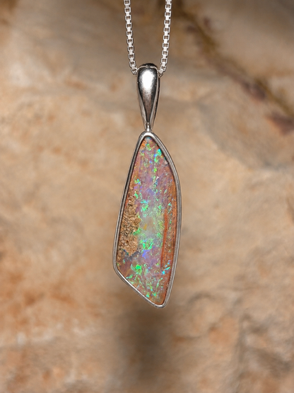 Violet Jade Necklace - Sterling Silver