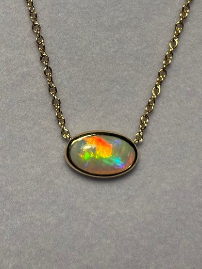 Rolling Rainbow Necklace - 9k
