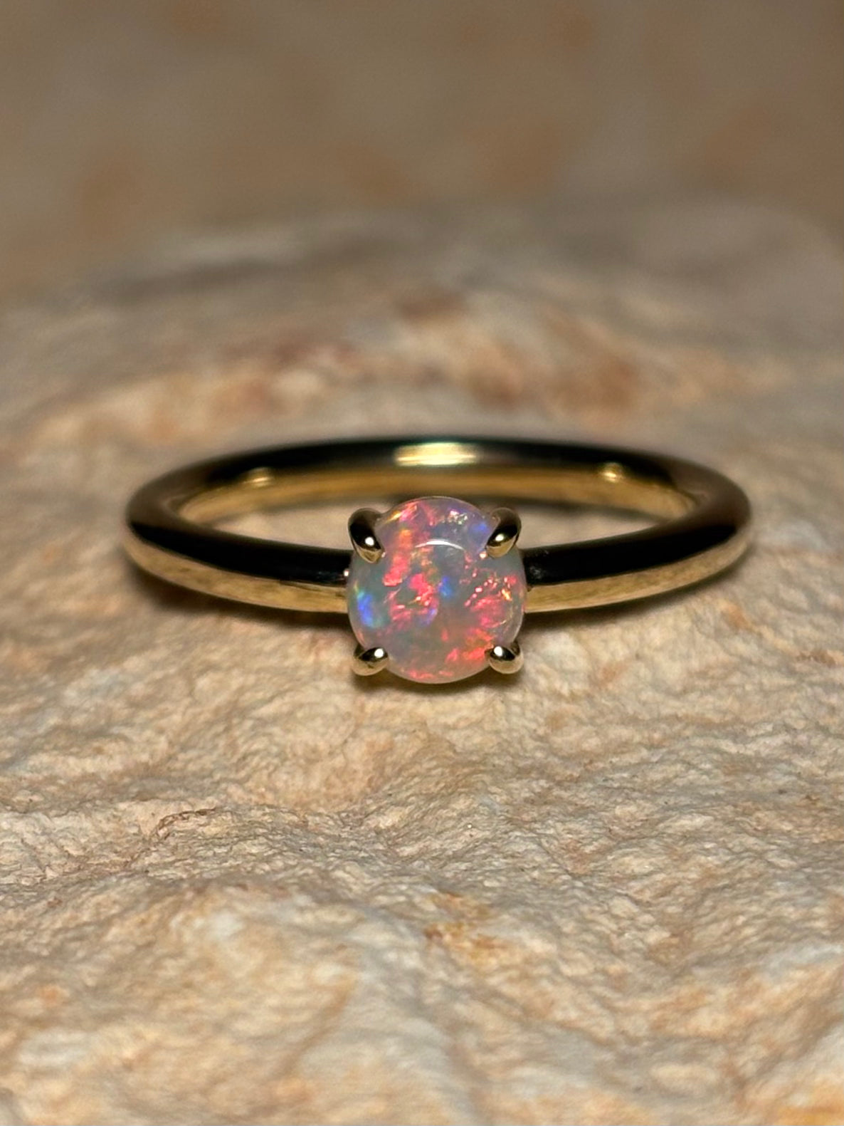 Pink Petite Ring - 9k, Size 4, H 1/2