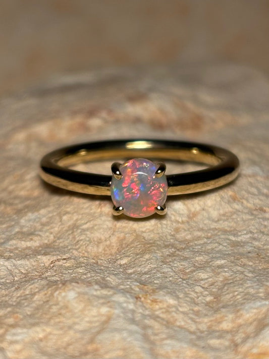 Pink Petite Ring - 9k, Size 4, H 1/2