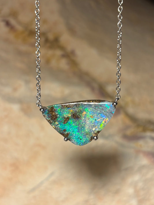 Emerald Tide Necklace - Sterling Silver