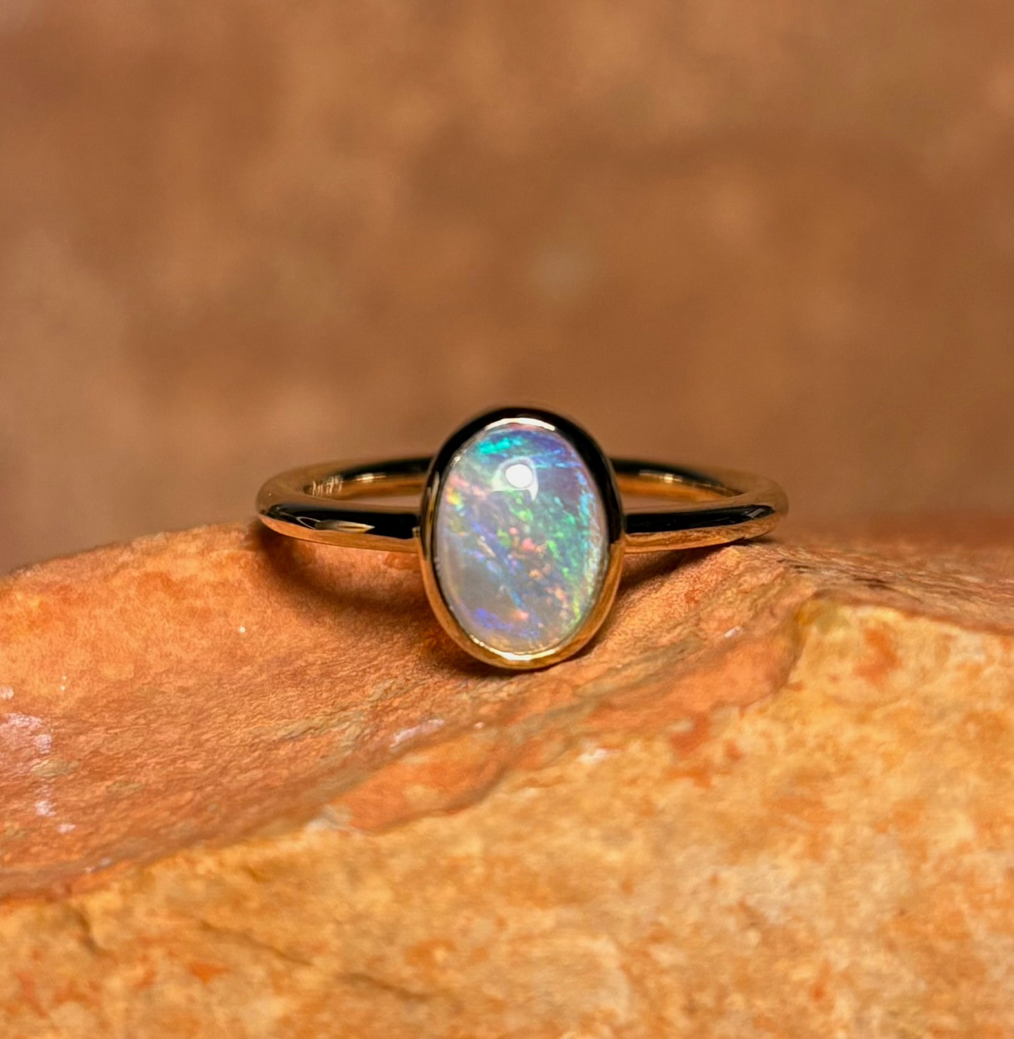 Ocean Swell - 9k gold ring, size 4.75, J