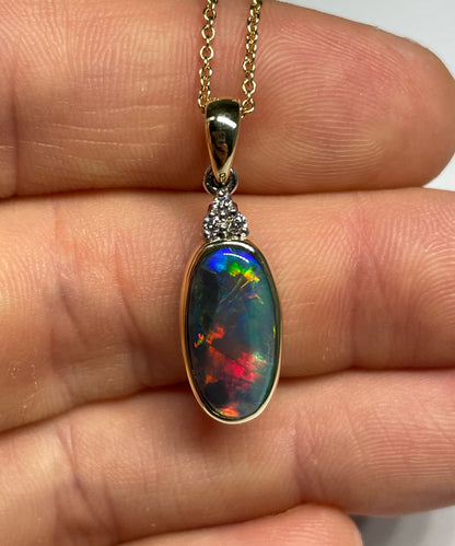 Crimson Flash Pendant - 14k