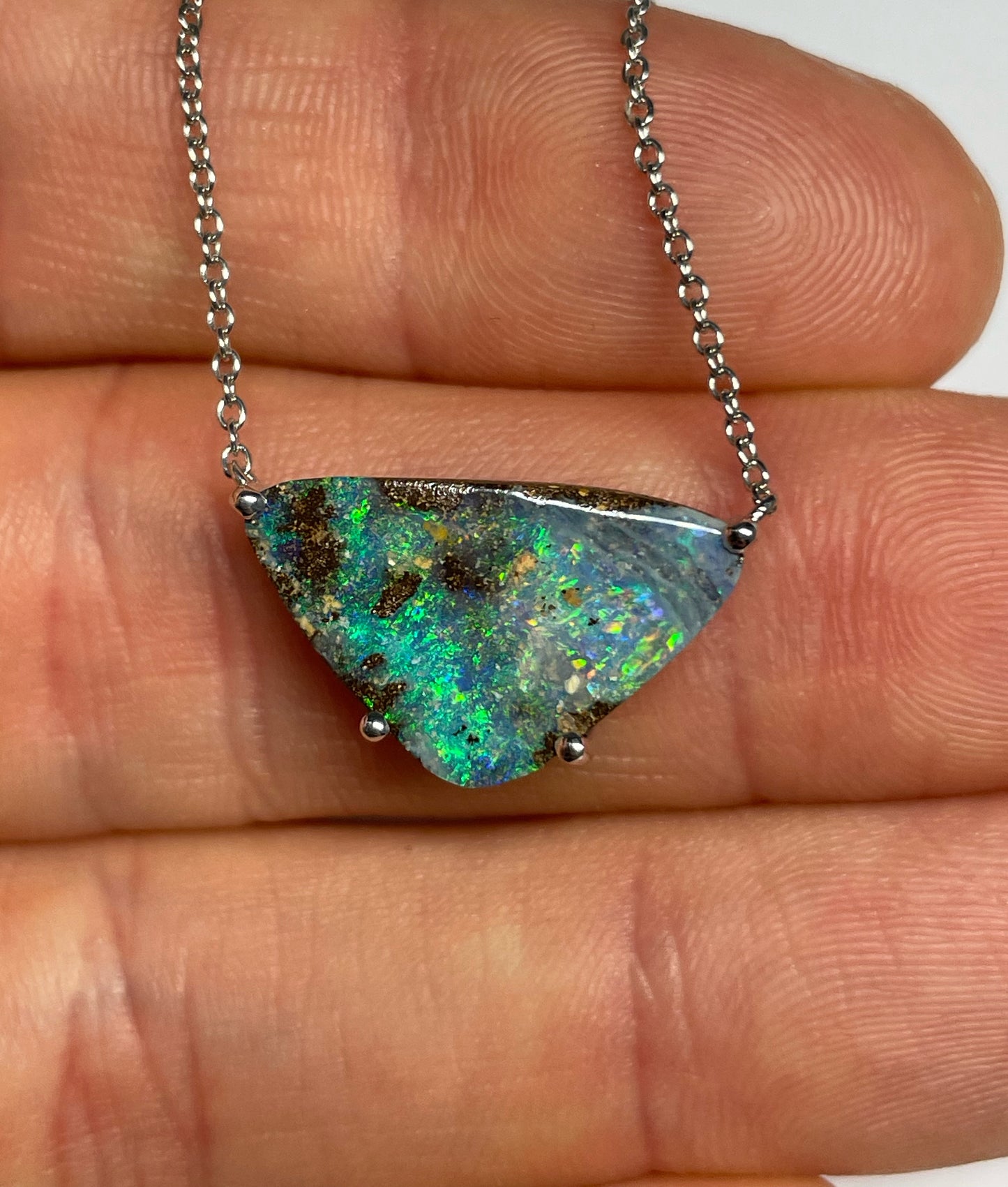 Emerald Tide Necklace - Sterling Silver
