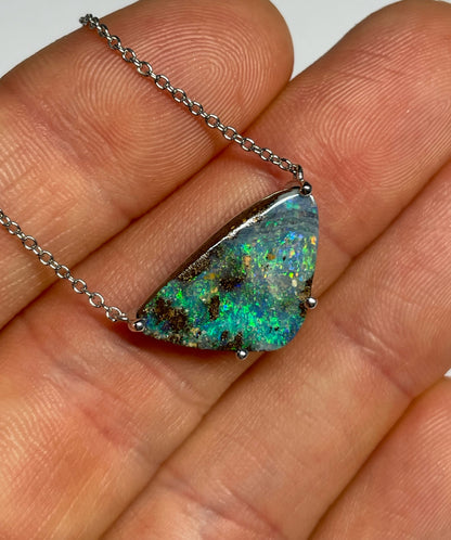 Emerald Tide Necklace - Sterling Silver
