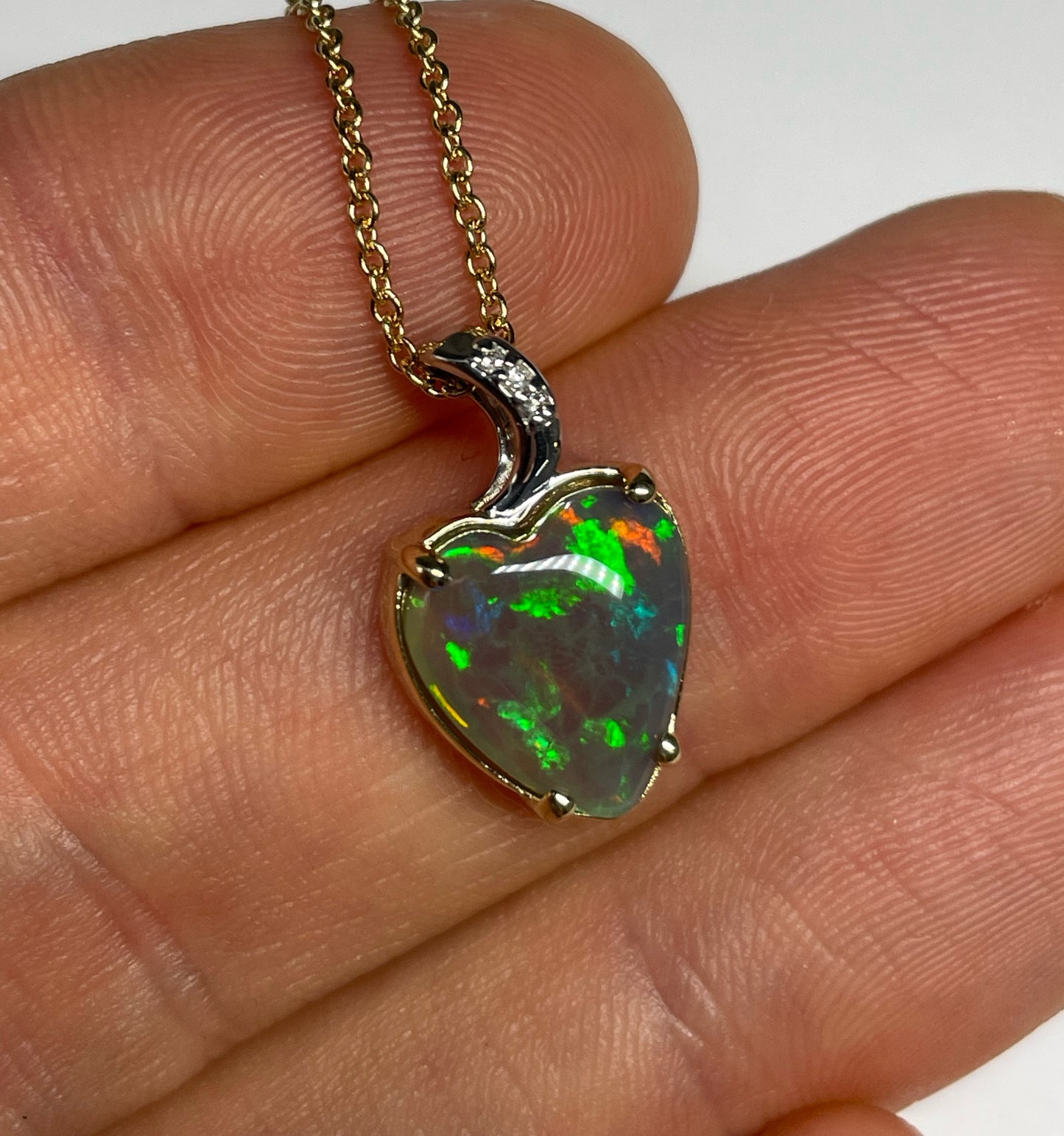 Aurora Heart Pendant - 14k