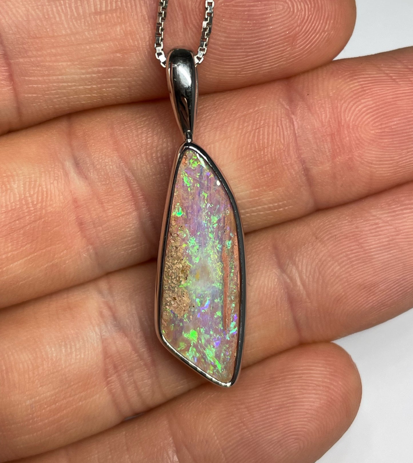Violet Jade Necklace - Sterling Silver