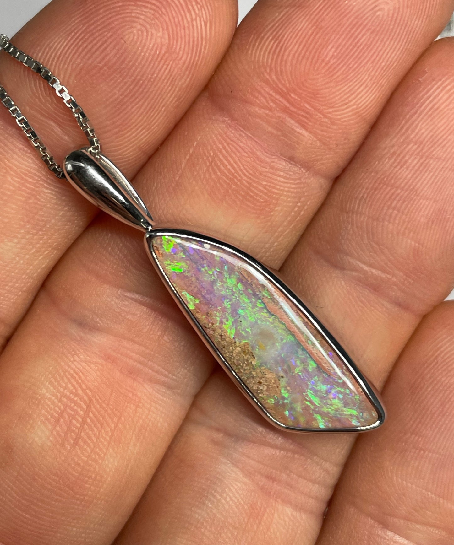 Violet Jade Necklace - Sterling Silver