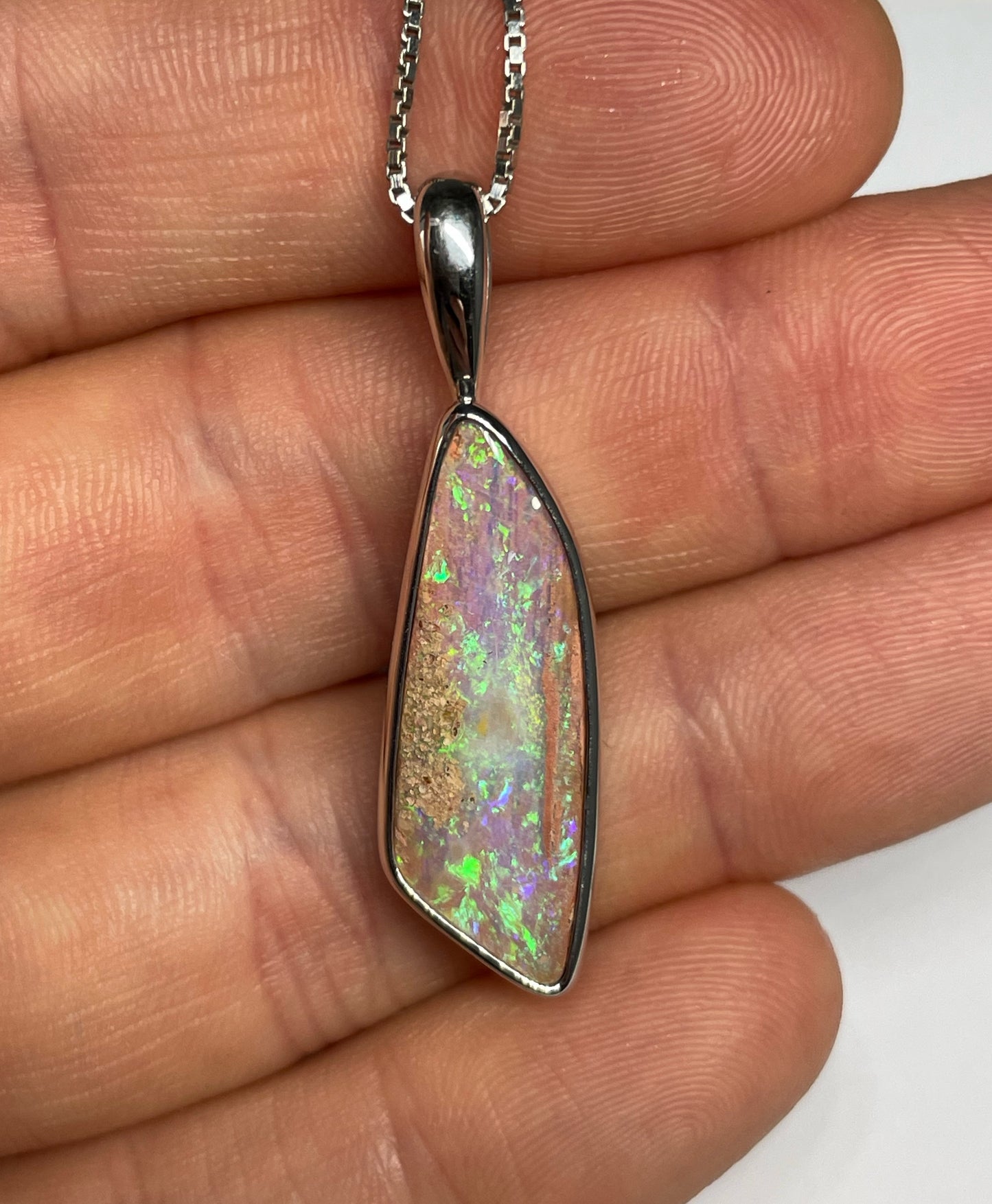 Violet Jade Necklace - Sterling Silver