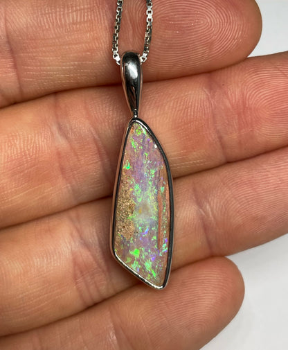 Violet Jade Necklace - Sterling Silver