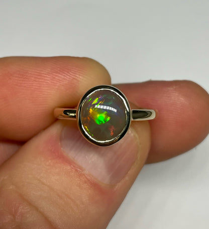 Stormy Rainbow Ring - 14k Size 6.5, M