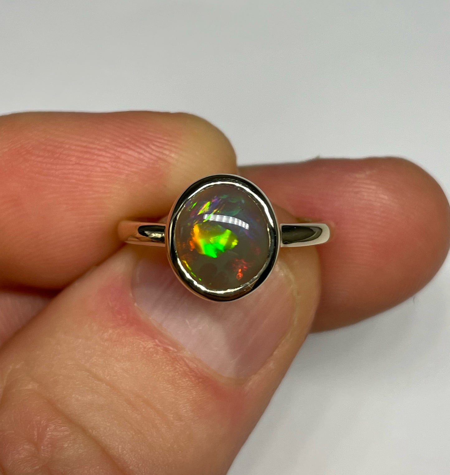 Stormy Rainbow Ring - 14k Size 6.5, M